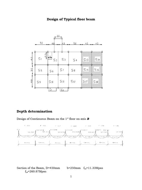 Design of First Floor Beam | PDF