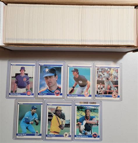 Fleer Baseball Complete Card Set Card Vintage W D Strawberry