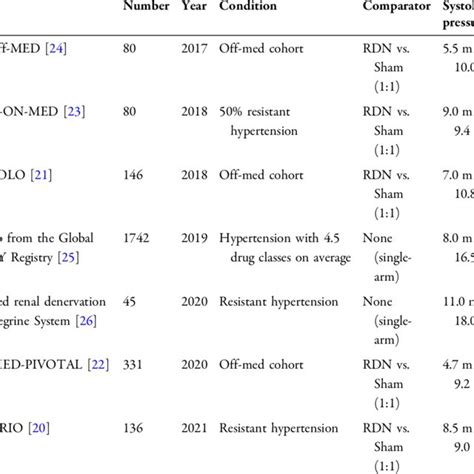 Different Treatment Modalities For Renal Denervation Radiofrequency Download Scientific