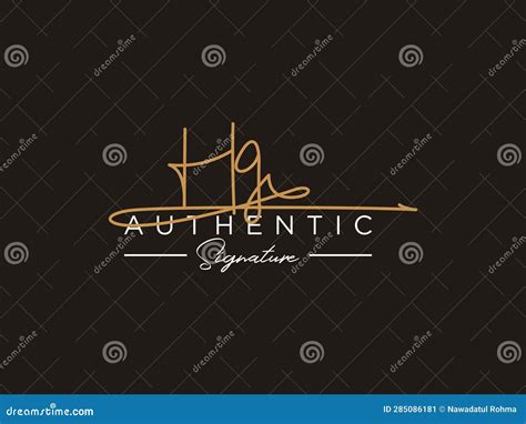 Letter HG Signature Logo Template Vector Stock Vector Illustration Of