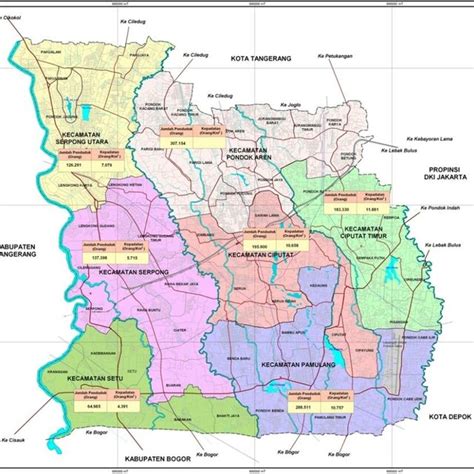 Map Of South Tangerang Download Scientific Diagram