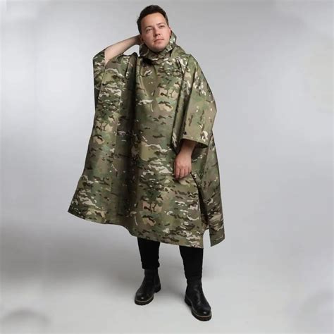 Качественный тактический дождевик – пончо. Военный плащ – накидка от ...