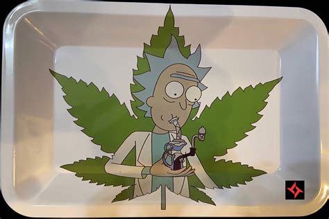 Download Dishware Rick And Morty Smoking Weed Wallpaper