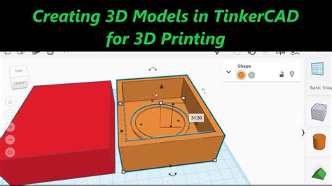 Creating 3d Models In Tinkercad For 3d Printing 2024 Youtube