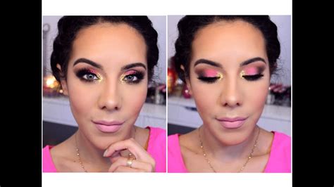 ♥♥maquillaje Fucsia Con Destellos Dorados♥♥ Hotpink And Gold