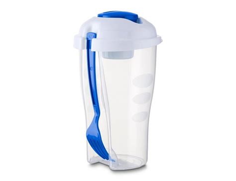 Copo Salada 850ml Garfo E Suporte Para Molho