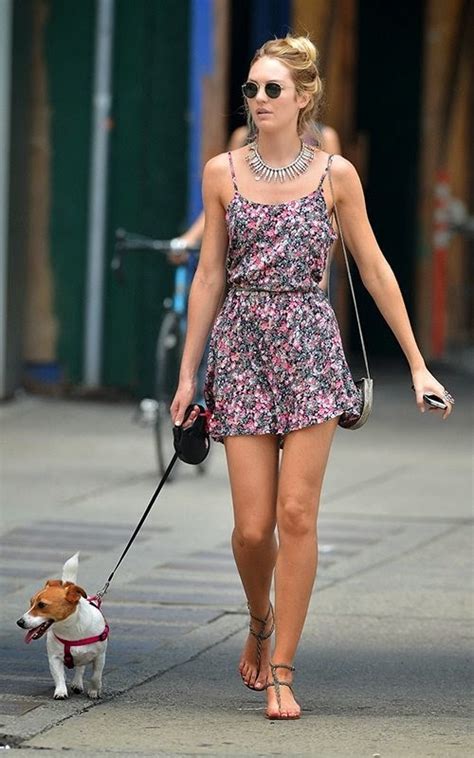 Candice Swanepoel Displays Her Endless Pins In A Floral Sundress