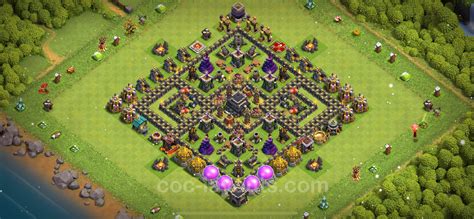 Trophy Defense Base Th9 With Link Clash Of Clans 2024 Town Hall