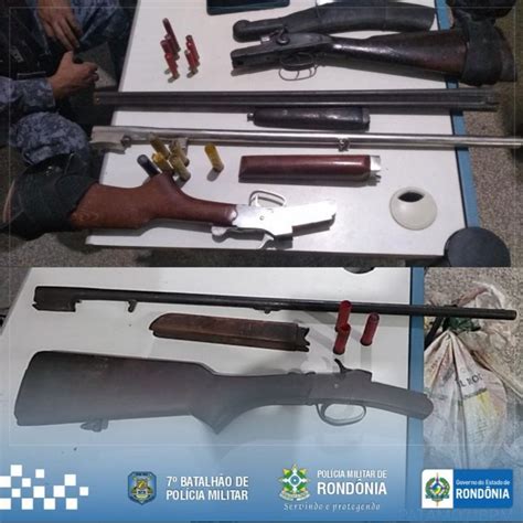 Três armas de fogo irregulares são apreendidas pela Polícia Militar