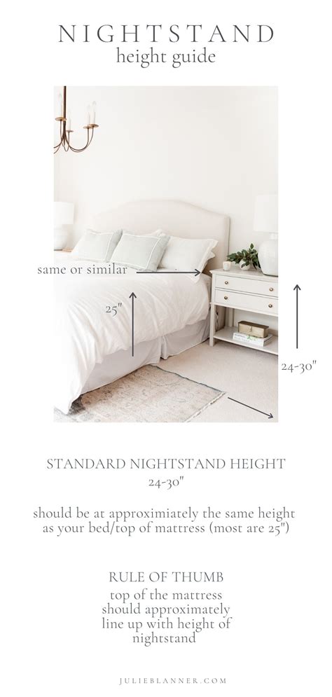 find  perfect nightstand height julie blanner