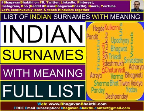 List of INDIAN Surnames with meaning | What is the rarest surname in ...