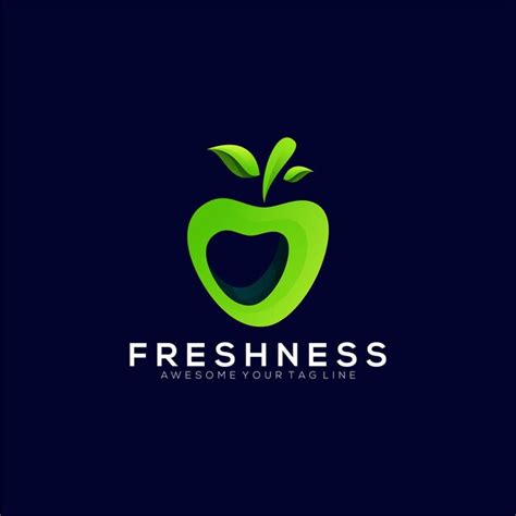 Dise O De Logotipo Degradado Moderno De Fruta Fresca Vector Premium