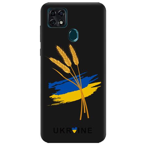 【Чехол для ZTE Blade 20 Smart черный матовый soft touch Spikelets ...