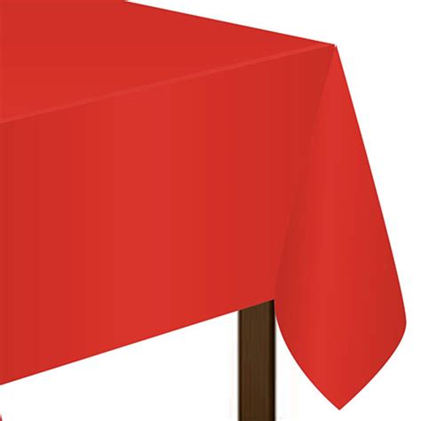 Apple Red Plastic Tablecover, 54" x 108" | Michaels