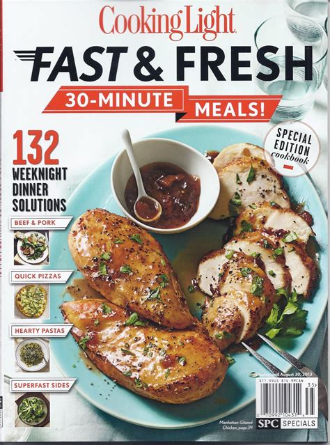 Cooking Light Fast And Fresh 30 Minute Meals Spc Special Edition Cookbook Magazine