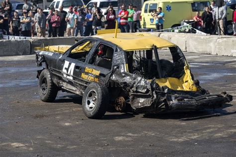 Wrecked Car After Demolition Derby Editorial Photography Image Of