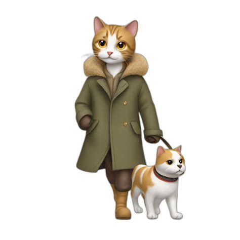 Cat Ina Coat And Dog In A Coat Ai Emoji Generator