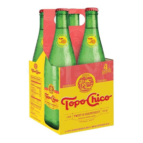 Agua Mineral Topo Chico Twist De Toronja 4 Botellas De 355 Ml C U Walmart