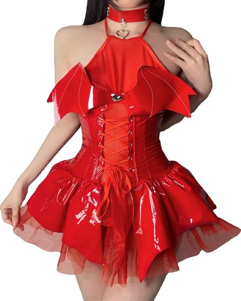 Jasmygirls Sexy Devil Costume Halloween Anime Cosplay Lingerie Maid