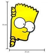 Adesivo Lateral Vidro Caminh O Carro Decorativo Bart Simpson Chap U