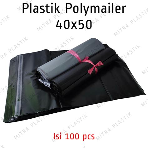 Jual Plastik Polymailer 40x50 Cm Isi 100 Pcs Hitam Silver Packing