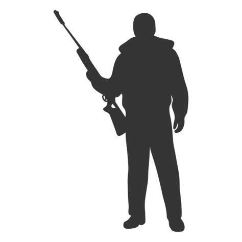 Hunter Gun Front Ease Silhouette Png And Svg Design For T Shirts