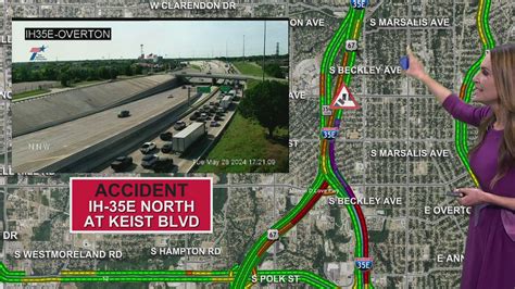 Crash causes closure at I-35E North at Kiest Boulevard in southern ...