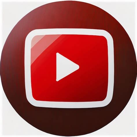 Логотип Youtube Png с 3d логотипом Yt в стиле Премиум Фото