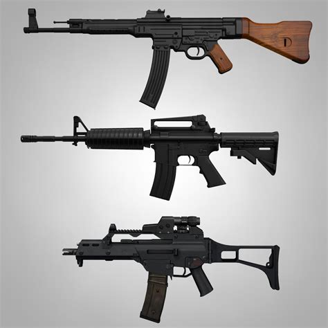 Rifles Collection Army Weapons | CGTrader