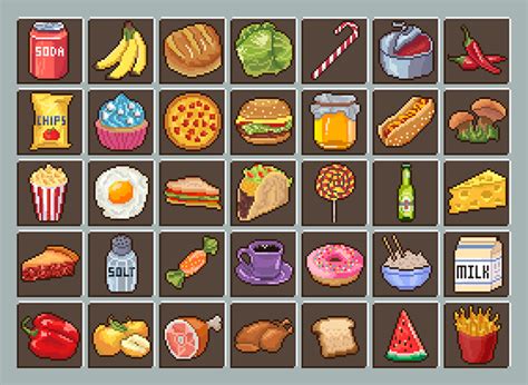 Free Pixel Art Icon Pack X Behance