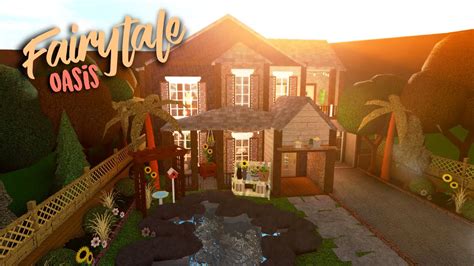 Roblox Bloxburg Fairytale Hidden Oasis House Build YouTube