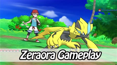 Zeraora Gameplay New Mythical Pokemon Pokemon Ultra Sun And Ultra