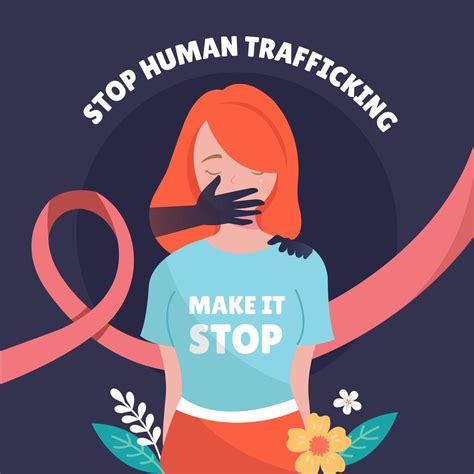 Help Prevent Human Trafficking And Protect Human Rights 1593258 Vector