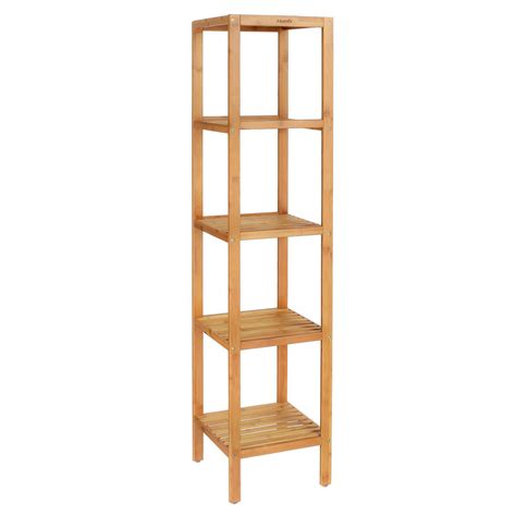 Buy Homfa Tier Bamboo Shelf Free Standing Bathroom Tower Rack Corner