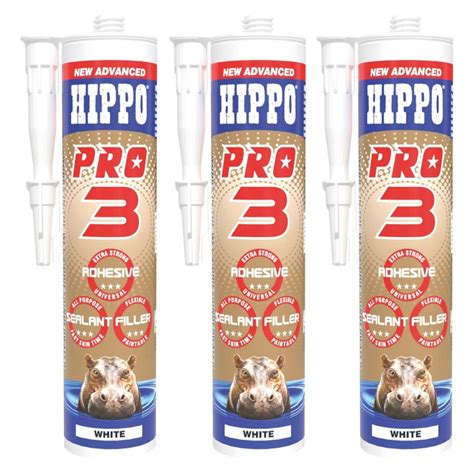 Hippo Pro Sealant Adhesive White Ml Pack Of Selco