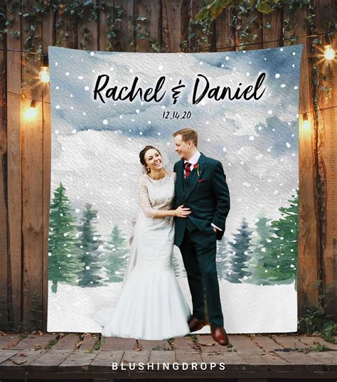 Winter Wedding Backdrop Mountain Wedding Decorations | Etsy