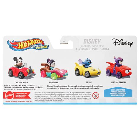 Hot Wheels RacerVerse Disney Vehicle 4 Pack Case Of 3