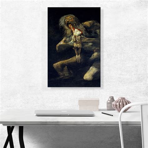 Artcanvas Saturn Devouring His Son 1823 Seen In Wall Street Movie On Canvas By Francisco De Goya