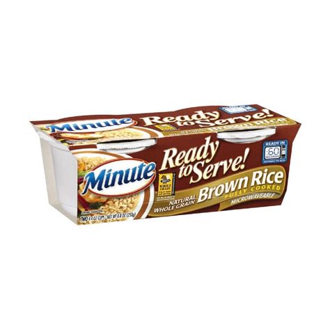 Minute Ready To Serve Natural Whole Grain Brown Rice 2ct 4 4oz Ea 8 8oz Pkg Garden Grocer