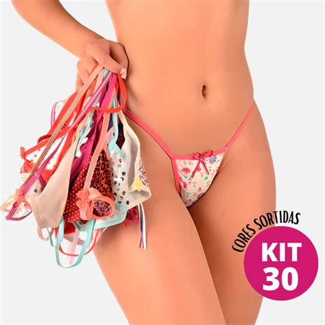 Kit Calcinhas Sensual Fio Dental Promocional Tirinha Adulto