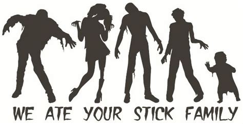 Zombie family ate stick family | Stick family, Custom zombies, Family ...