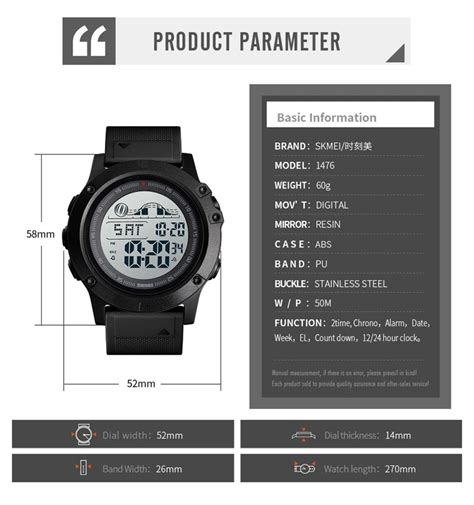 Skmei 1476 Digital Watch Instructions Manual Digital Watch Men Digital