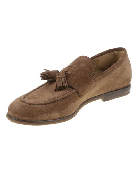 Barrett Tassel Loafer Suede In Brown For Men Lyst