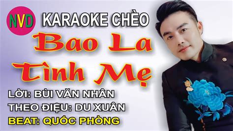 Karaoke Ch O Bao La T Nh M Du Xu N Beat Qu C Ph Ng Youtube