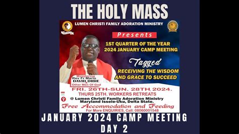 Rev Fr Mario David Dibie Live Stream JANUARY CAMP MEETING DAY 2