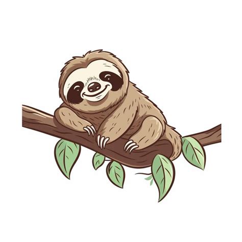 Premium Ai Image A Close Up Of A Sloth Sitting On A Branch With