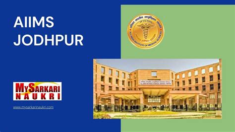 AIIMS Jodhpur Recruitment: Apply Online for Various Posts ...