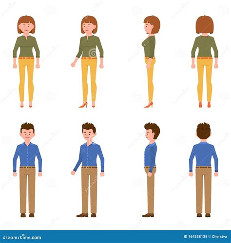 Animated People Standing