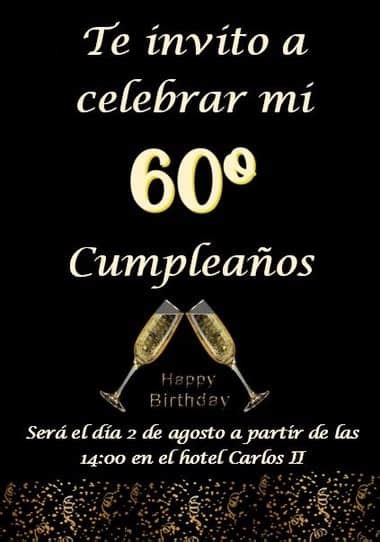 Invitaciones De Cumpleaños De 60 Años Para Mujeres Gratis