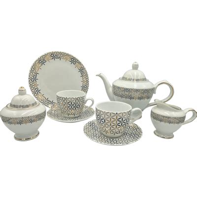 SERWIS DO HERBATY 6 15 LENTA PORCELANA BOGUCICE